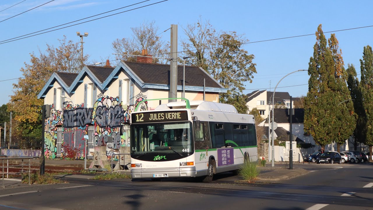 Heuliez GX 317 GNV n°445 | ligne 12 Beauséjour - Mairie de Doulon | Réseau TAN | Nantes