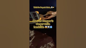 Very Big Landslide 😱/Monster Dumper was..☠️#dumper #dozer #trending #viral #shorts #excavator