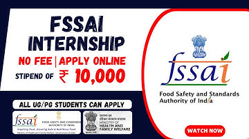 FSSAI Internship 2025 | Stipend ₹10,000 | Full Details Explained | Apply Now! #internship2025