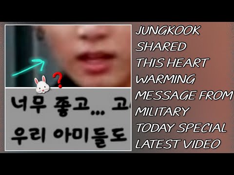 OMG!💋😭Jungkook Shared This Heart Warming Message From Military Today(New)#jungkook#taehyung#bts
