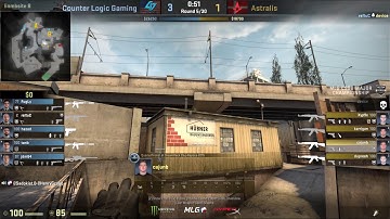 CS:GO MLG Columbus 2016 - Group C [4k60fps] - Counter Logic Gaming Vs Astralis [de_overpass]