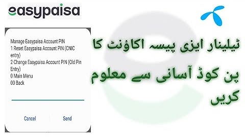 telenor easypaisa account pin code reset karne ka tariqa 2023