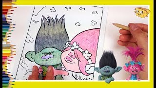 Trolls Movie Poppy And Branch Coloring - Very Satisfying Fun Video