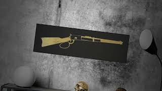 Winchester rifle 3D Gold Poster