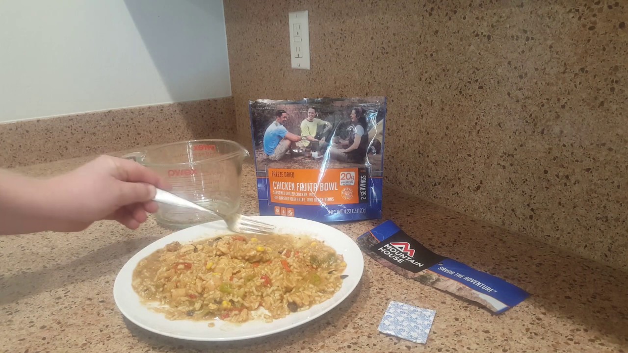 Mountain House Chicken Fajita Bowl Review YouTube