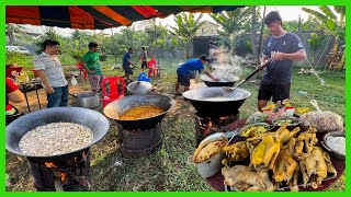 Visit younger sister At BATTAMBONG! Extreme Family Cooking For New House, Khmer Traditional.