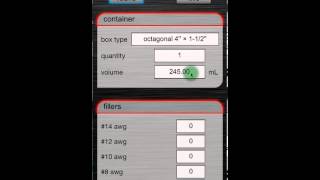 Electrical Calc iOS Box Fill screenshot 1