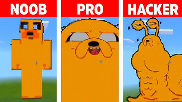 NOOB VS PRO VS HACKER Minecraft Pixel art✨Jake the dog