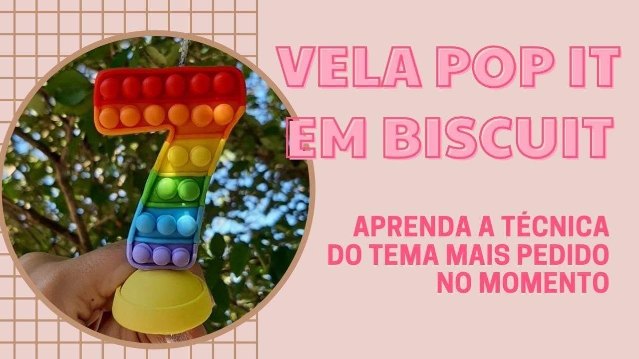 Como fazer Pop it de biscuit - Vela Fidget Toy
