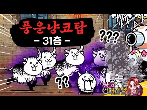 풍운냥코탑31층 왜이렇게뛰어들와! [냥코대전쟁]