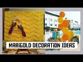 Marigold Decoration Ideas/Wedding Reception Stage Decoration Ideas /Eco Friendly Party Decoration