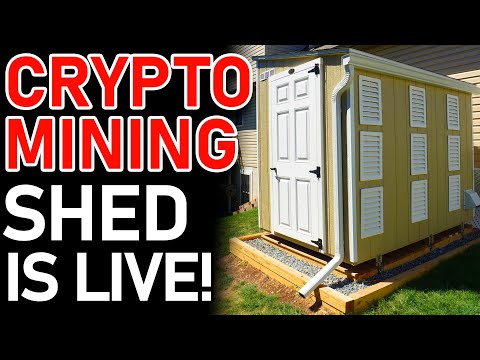 My CRYPTO MINING SHED Is LIVE! | Building A Shed For CRYPTO MINING