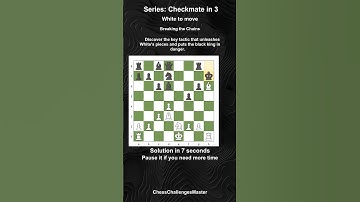 Chess puzzle - Checkmate in 3 - Breaking the Chains