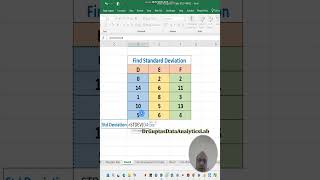 Excel Standard Deviation Function #drguptasdataanalyticslab #excel #shorts #viral