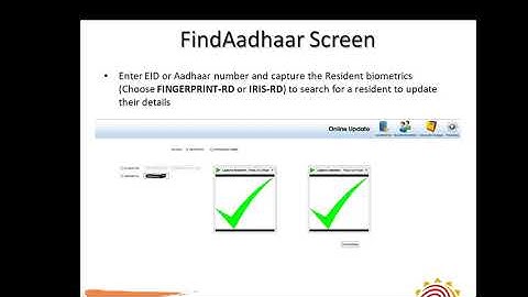 Aadhaar Enrolment client 85 Online update training