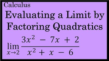 How to Find a Limit by Factoring Quadratics - Calculus