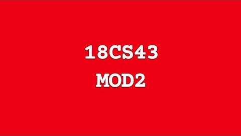 18CS43 MODULE 2 OPERATING SYSTEM (OS) | VTU 4th SEM CSE
