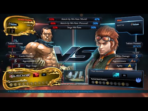 Elhazul (Hwoarang) vs WProClick (Feng) Tekken 7 - Ranked Match