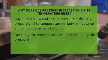 Why Does Gas Pressure Increase When Its Temperature Rises? - Chemistry For Everyone