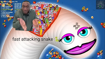 worms zone ..fast attacking snake 🐍..#gamebiggame #wormszoneio #fast