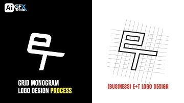 Easy Grid E+T Logo Design in Adobe Illustrator | Beginner Tutorial 2025
