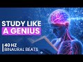 Study Like a Genius: 40 Hz Binaural Beats to Boost Academic Performance