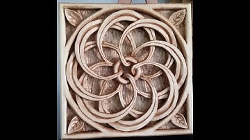 Woodcarving a Swirly, Geometrical, Rosette-ish Thing