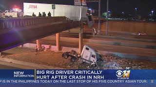 Big Rig Crashes Off Overpass, Onto North Loop 820