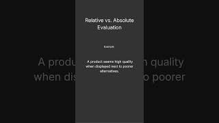 Relative vs. Absolute Evaluation