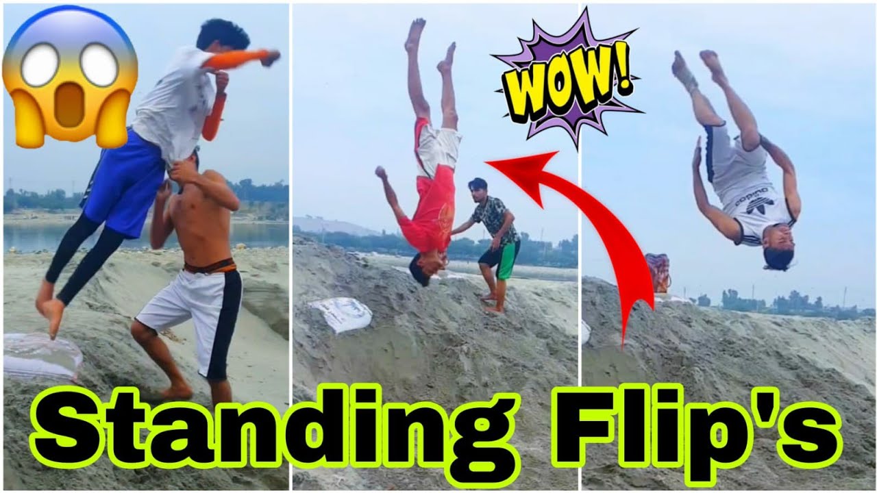 Standing flips🔥|Crazy stunt's on the floor|Best flip's on public ...