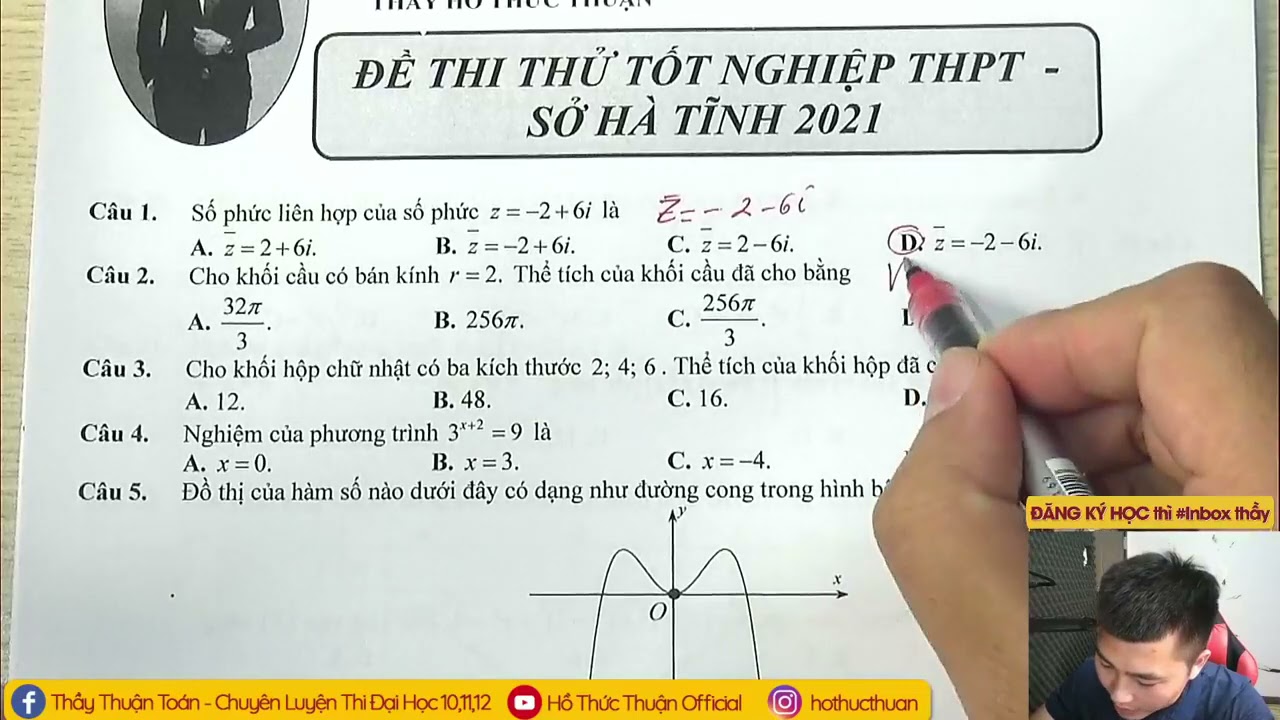 [ THẦY HỒ THỨC THUẬN]- LIVE ĐỀ SỞ HÀ TĨNH SIÊU HAY VÀ CHẤT LƯỢNG 2021