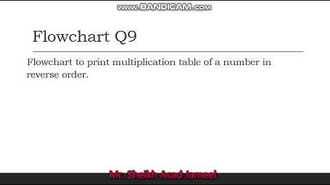 Flowchart - Table in reverse order