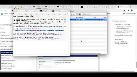 How to create a .pem file? | iOS - Firebase push notification