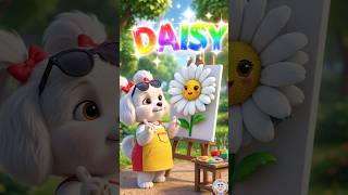 Puppy Learns Colors and Flowers🎨🌹🌻 | 3D Cartoon Animation #ytshort #ytyoutube #cartoon #funny #short