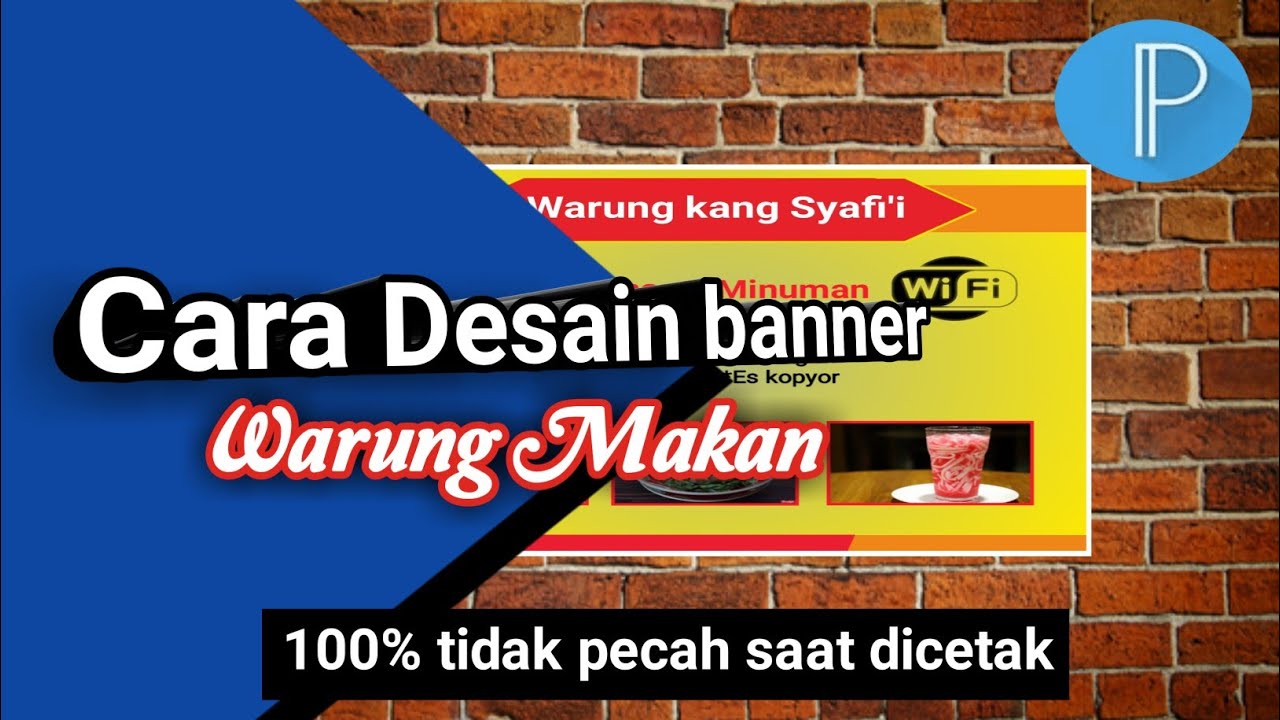 CARA MEMBUAT  DESAIN BANNER ATAU SPANDUK  WARUNG MAKAN di  