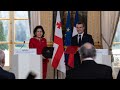 Conférence de presse avec Salomé Zourabichvili, Présidente de la Géorgie