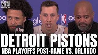 Cade Cunningham, Duncan Robinson &amp; JB Bickerstaff Recap Pistons GM6 Comeback, Forcing GM7 vs. Magic