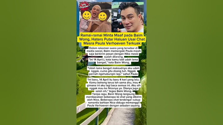 Netizen ramai ramai minta maaf pada Baim Wong #baimwong #baimpaula #paulaverhoeven
