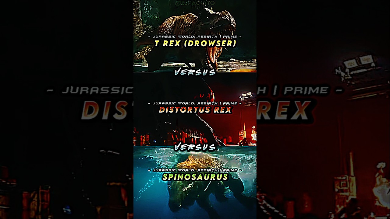 Distortus rex vs spinosaurus vs t rex (drowser) 