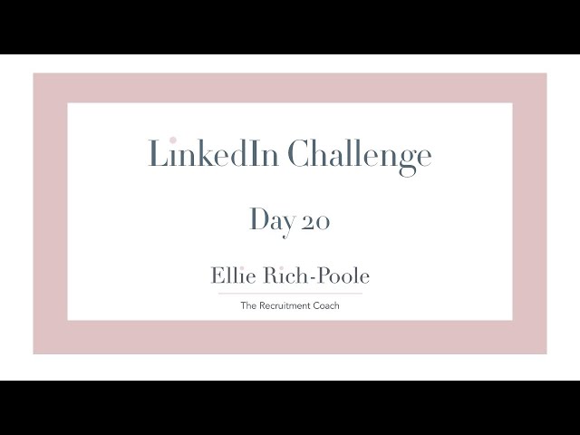 LinkedIn Challenge 20: Check your DMs - keep in touch.