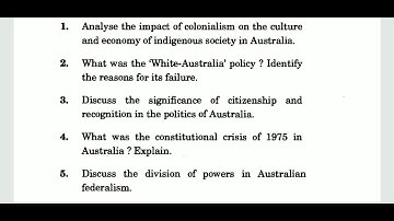 IGNOU MPSE-012 STATE AND SOCIETY IN AUSTRALIA, Question paper 2019(English/Hindi)