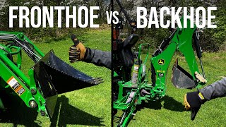 FRONTHOE VS BACKHOE FOR TRACTORS! PROS & CONS! ‍