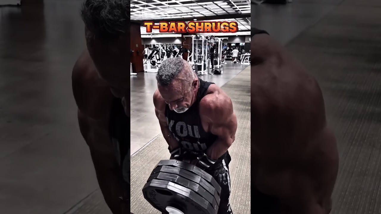 TRAPS T-BAR SHRUGS #workout #motivation #muscle #exercise