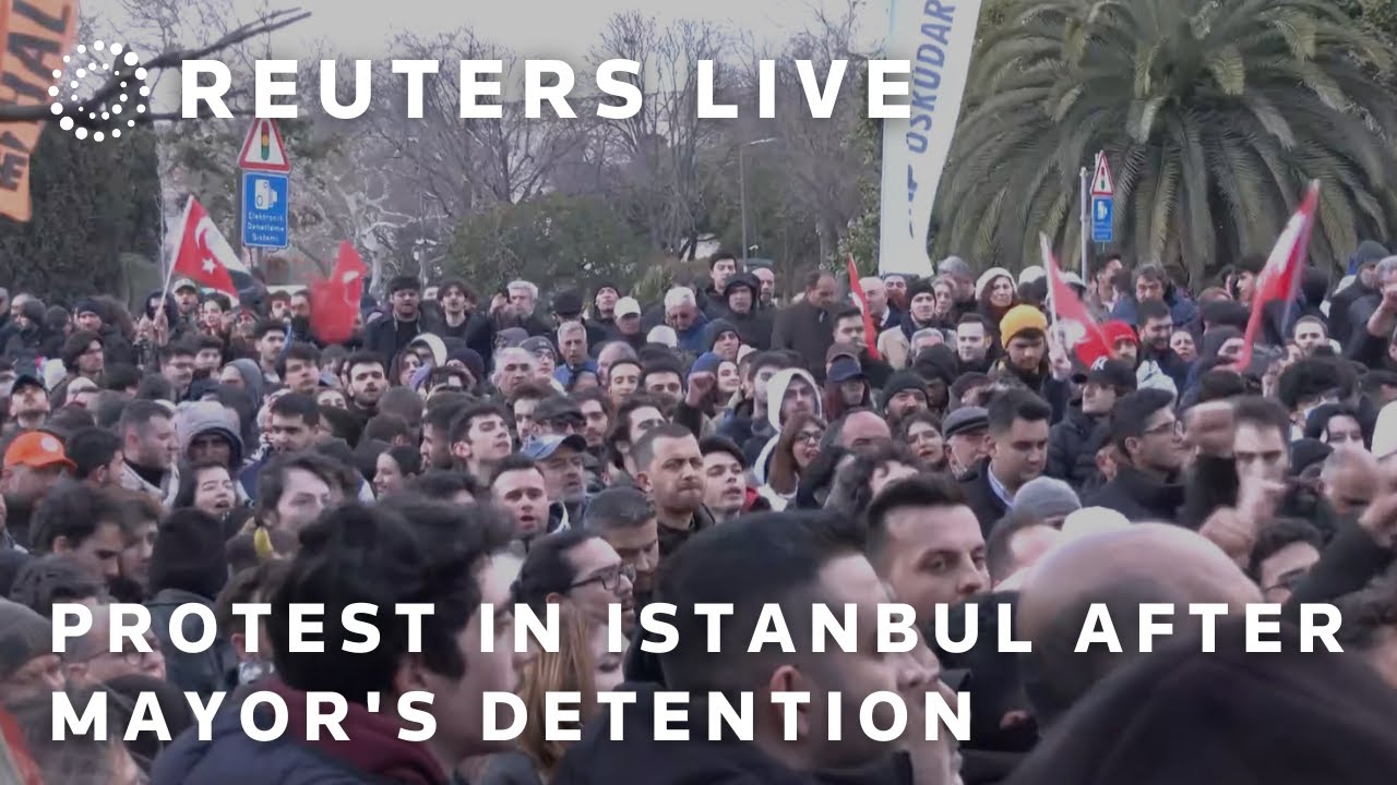 LIVE: Protest in Istanbul after mayor Ekrem Imamoglu's detention