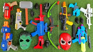 Collecting 7 shooting toys Sniper and AK47 Guns Cannon Water Gun Machine Gun Bow Gun shoot nerf