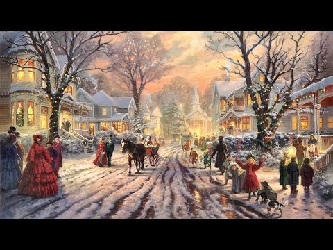 ✔️ 26 Popular Traditional Christmas Carols w/ Festive Art by Thomas Kinkade