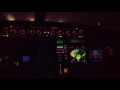 Bad weather approach landing Airbus 320 cockpit view