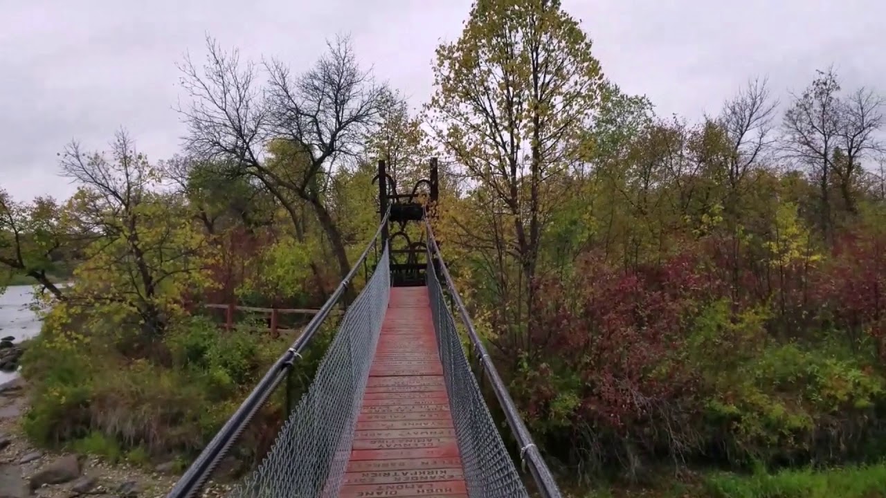 Roseau River Swinging Bridge YouTube