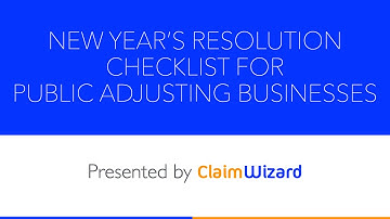 ClaimWizard Webinar - New Year