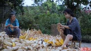金黄的季节载满了收获的喜悦和玉米的香甜Golden season, full of preasure of harvest and sweet corn | Liziqi Channel